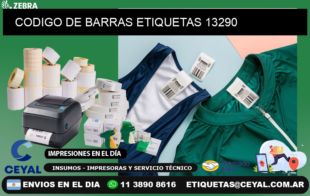 CODIGO DE BARRAS ETIQUETAS 13290