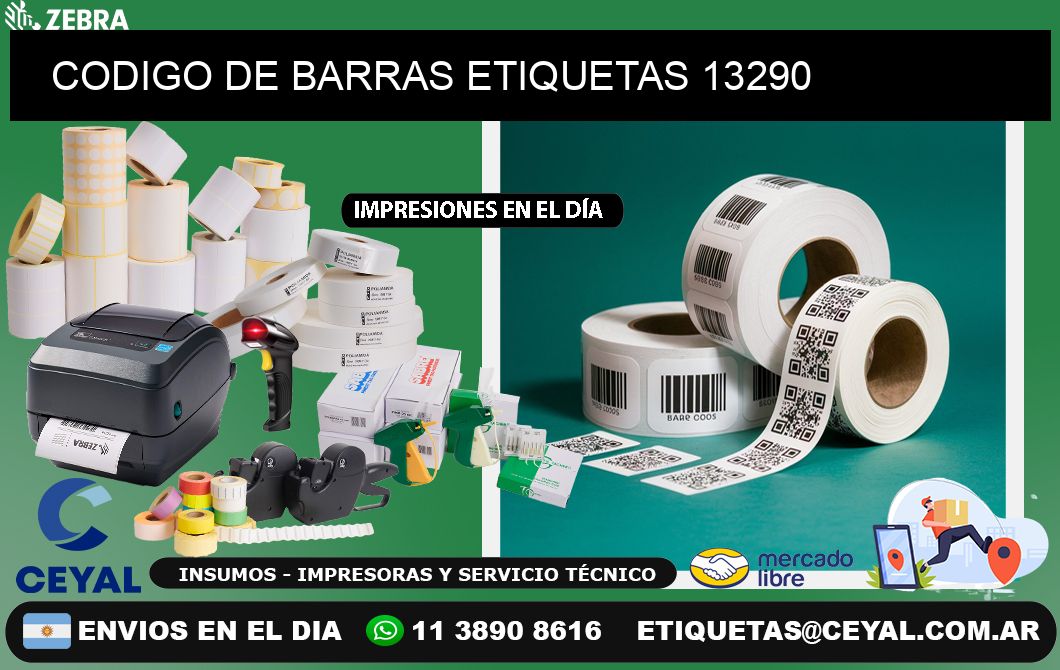 CODIGO DE BARRAS ETIQUETAS 13290