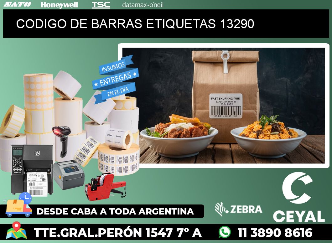 CODIGO DE BARRAS ETIQUETAS 13290