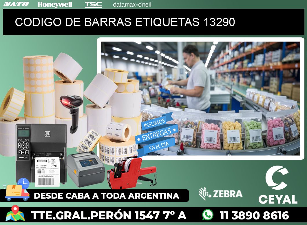 CODIGO DE BARRAS ETIQUETAS 13290