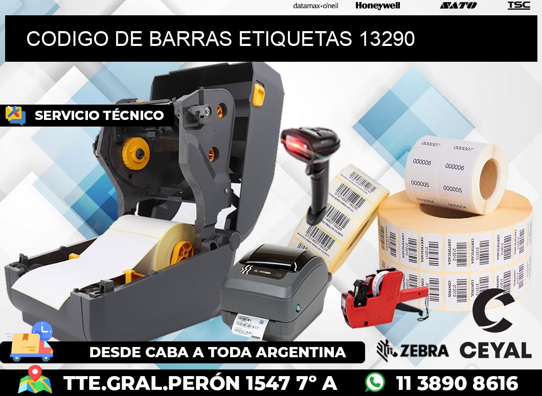 CODIGO DE BARRAS ETIQUETAS 13290