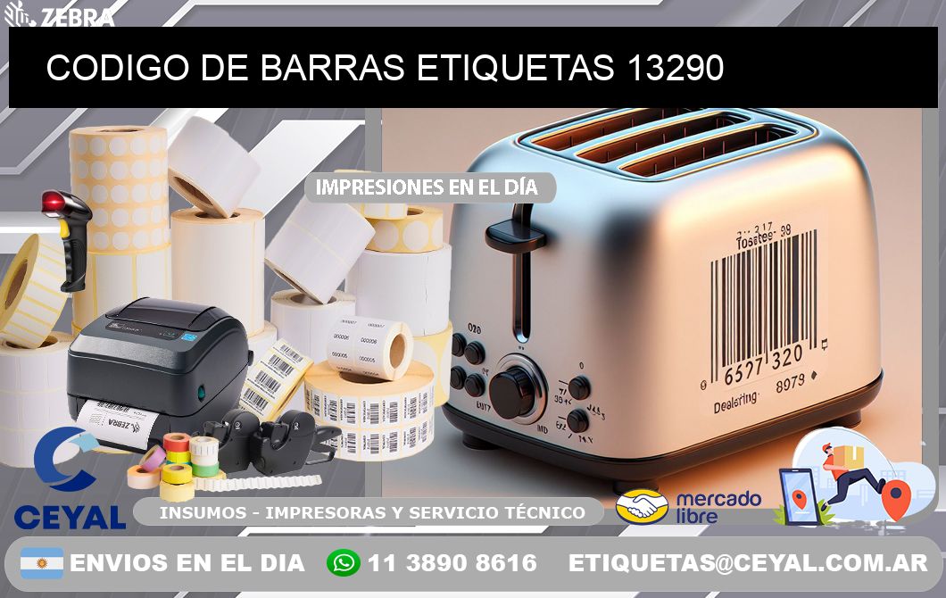 CODIGO DE BARRAS ETIQUETAS 13290