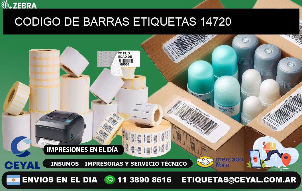 CODIGO DE BARRAS ETIQUETAS 14720