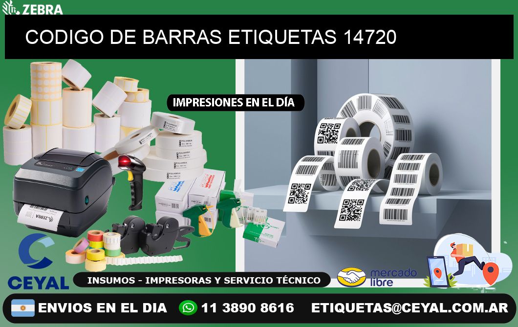 CODIGO DE BARRAS ETIQUETAS 14720