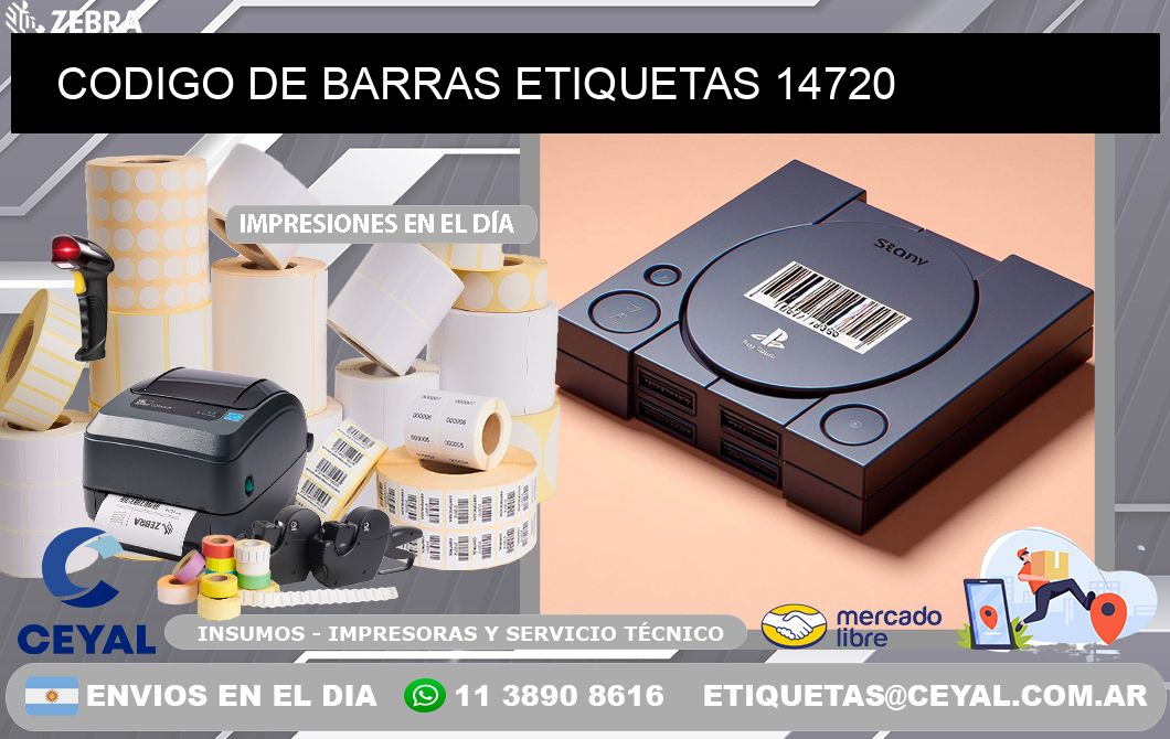 CODIGO DE BARRAS ETIQUETAS 14720