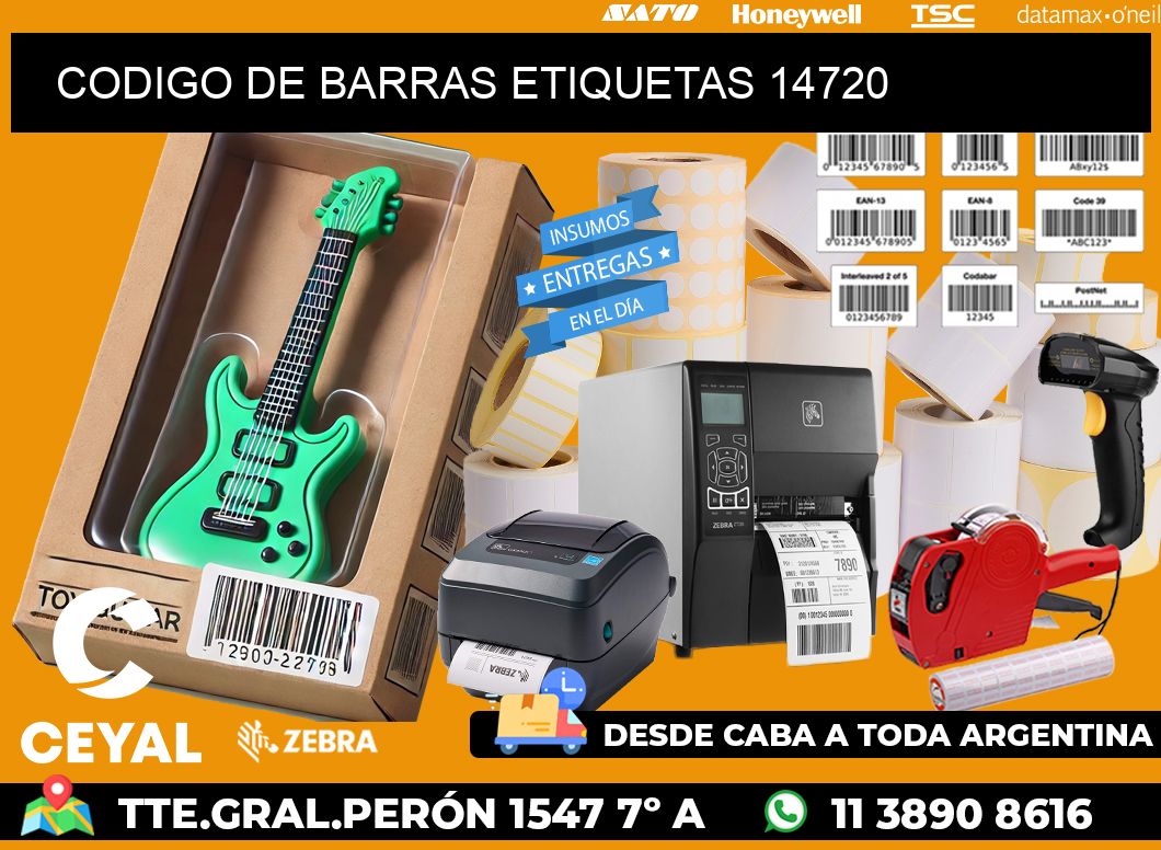 CODIGO DE BARRAS ETIQUETAS 14720