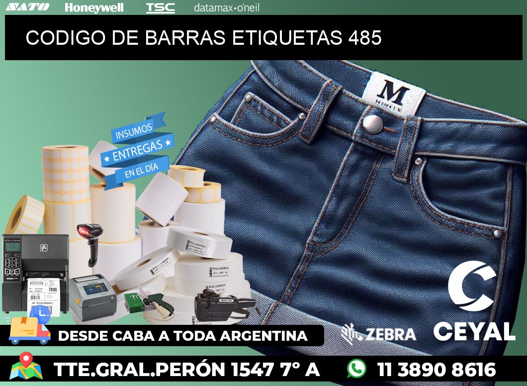 CODIGO DE BARRAS ETIQUETAS 485