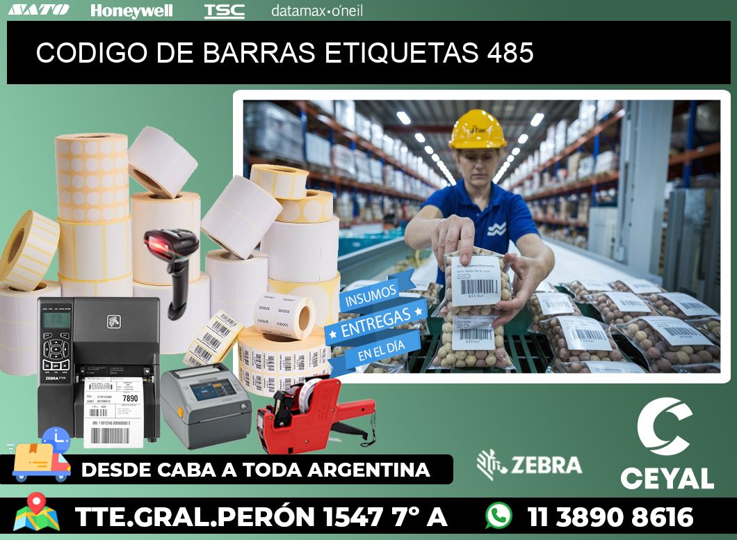 CODIGO DE BARRAS ETIQUETAS 485