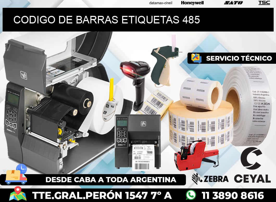 CODIGO DE BARRAS ETIQUETAS 485