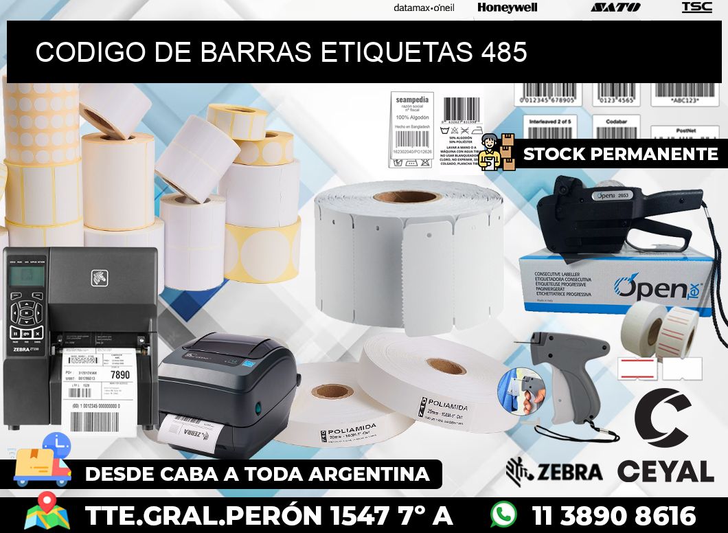 CODIGO DE BARRAS ETIQUETAS 485