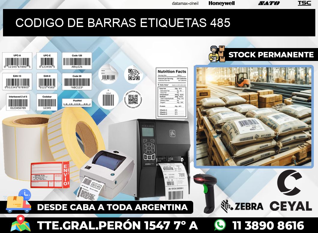 CODIGO DE BARRAS ETIQUETAS 485