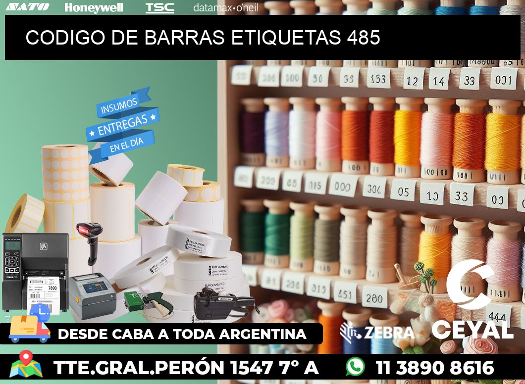 CODIGO DE BARRAS ETIQUETAS 485