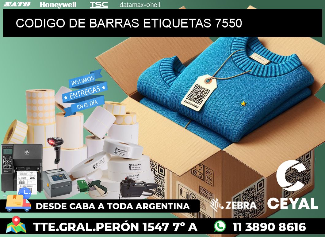CODIGO DE BARRAS ETIQUETAS 7550