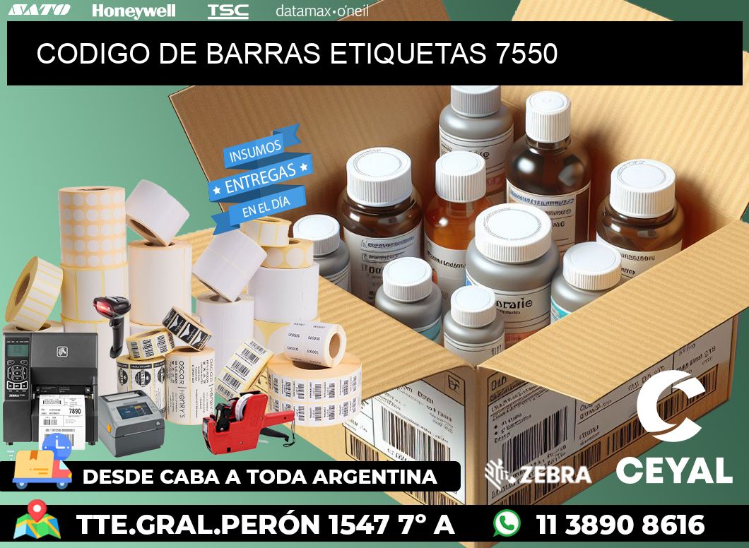 CODIGO DE BARRAS ETIQUETAS 7550