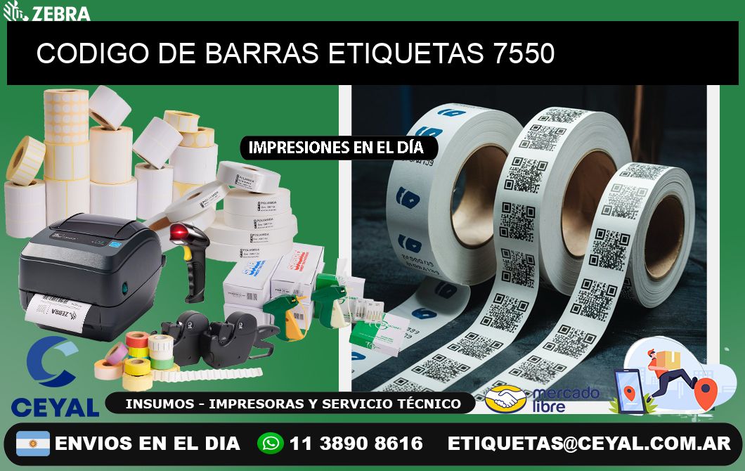 CODIGO DE BARRAS ETIQUETAS 7550