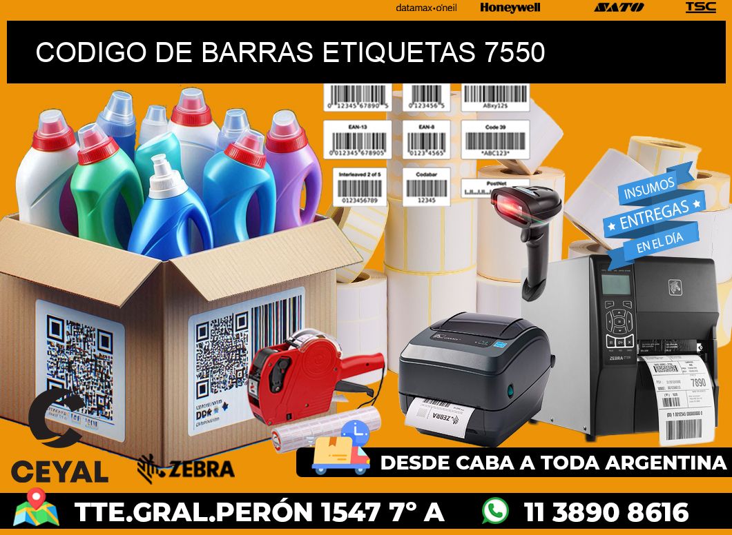 CODIGO DE BARRAS ETIQUETAS 7550