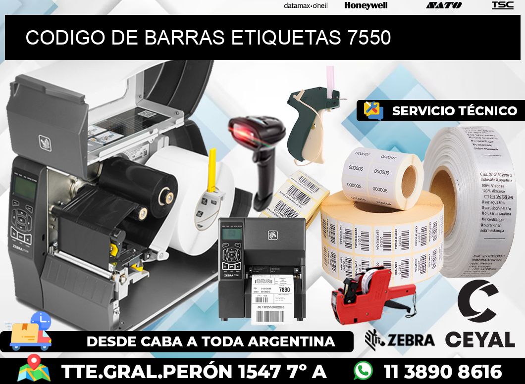 CODIGO DE BARRAS ETIQUETAS 7550