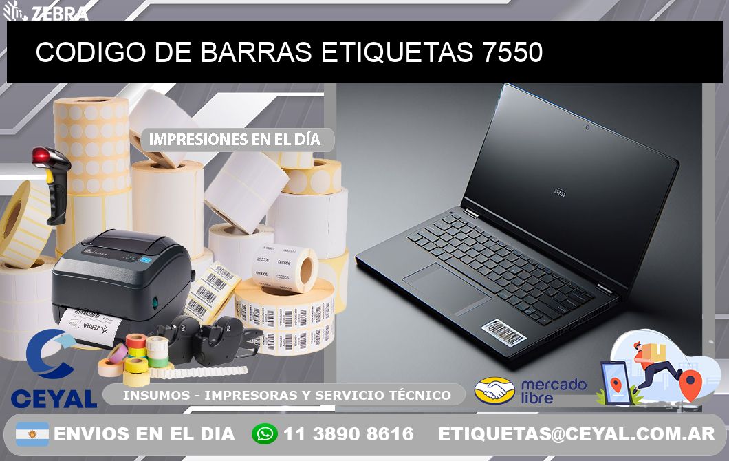 CODIGO DE BARRAS ETIQUETAS 7550