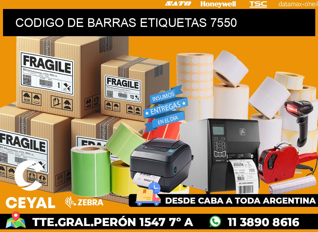 CODIGO DE BARRAS ETIQUETAS 7550