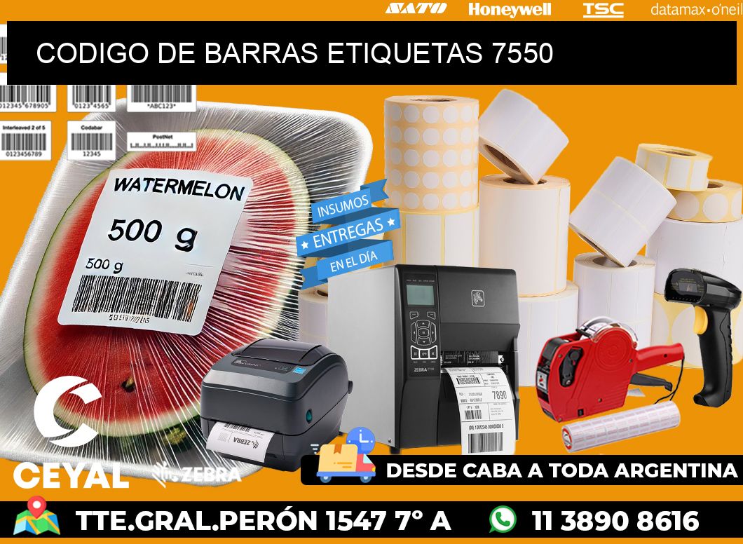 CODIGO DE BARRAS ETIQUETAS 7550