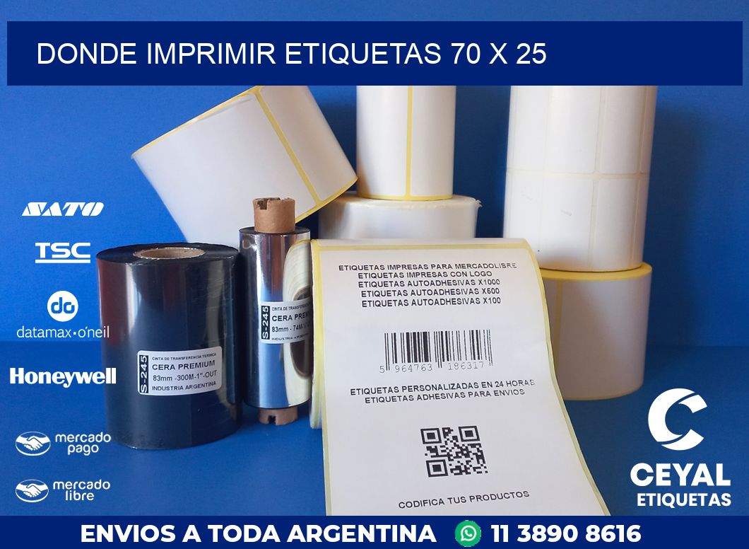 DONDE IMPRIMIR ETIQUETAS 70 x 25