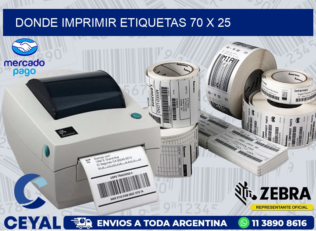 DONDE IMPRIMIR ETIQUETAS 70 x 25