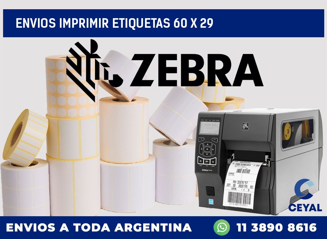 ENVIOS IMPRIMIR ETIQUETAS 60 x 29