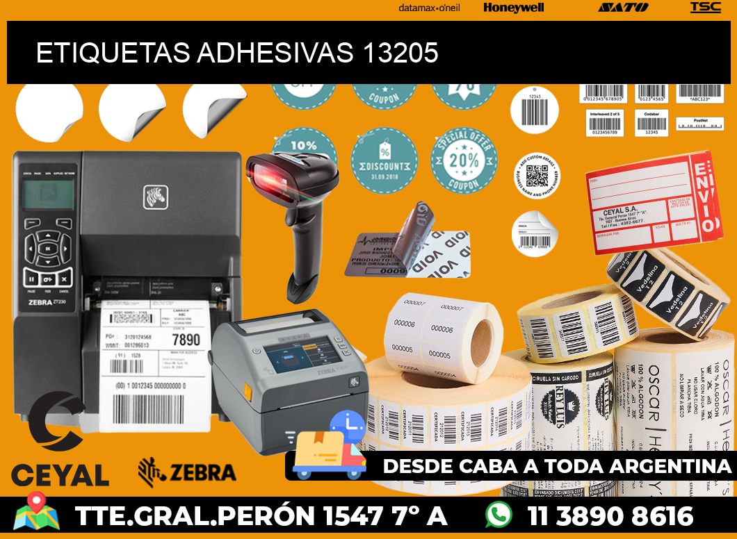 ETIQUETAS ADHESIVAS 13205
