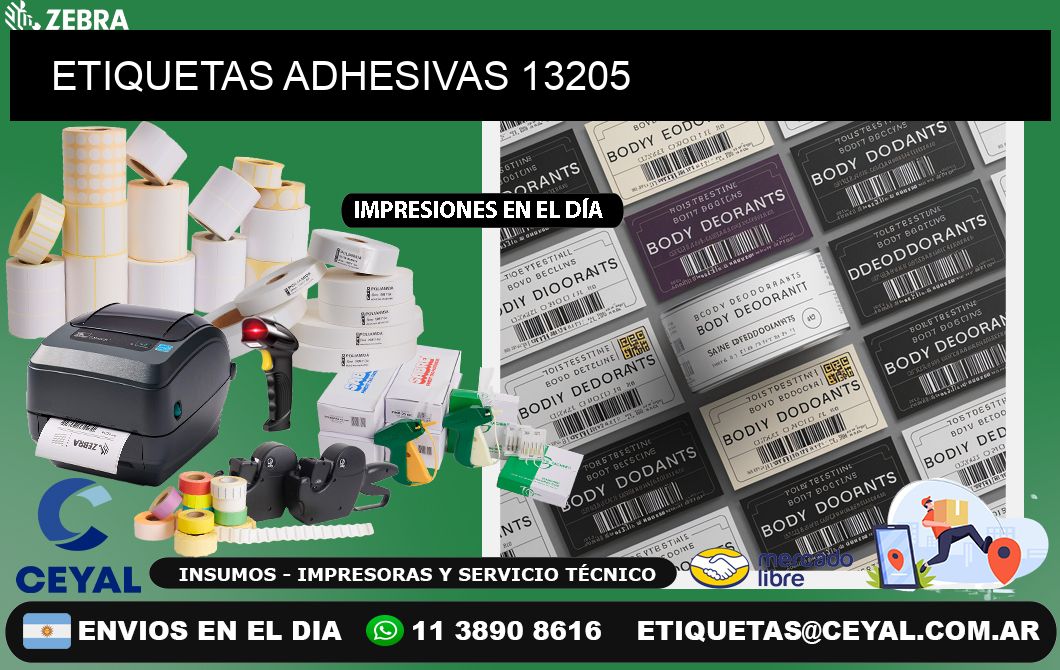 ETIQUETAS ADHESIVAS 13205