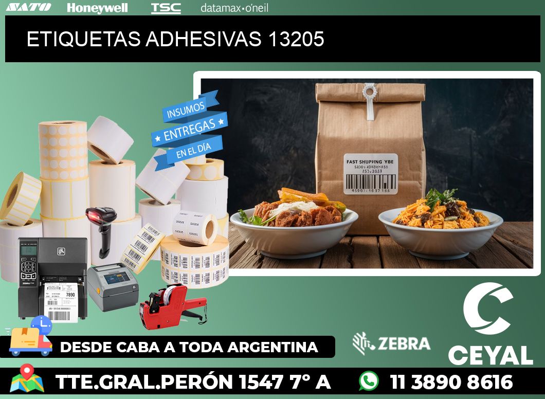 ETIQUETAS ADHESIVAS 13205