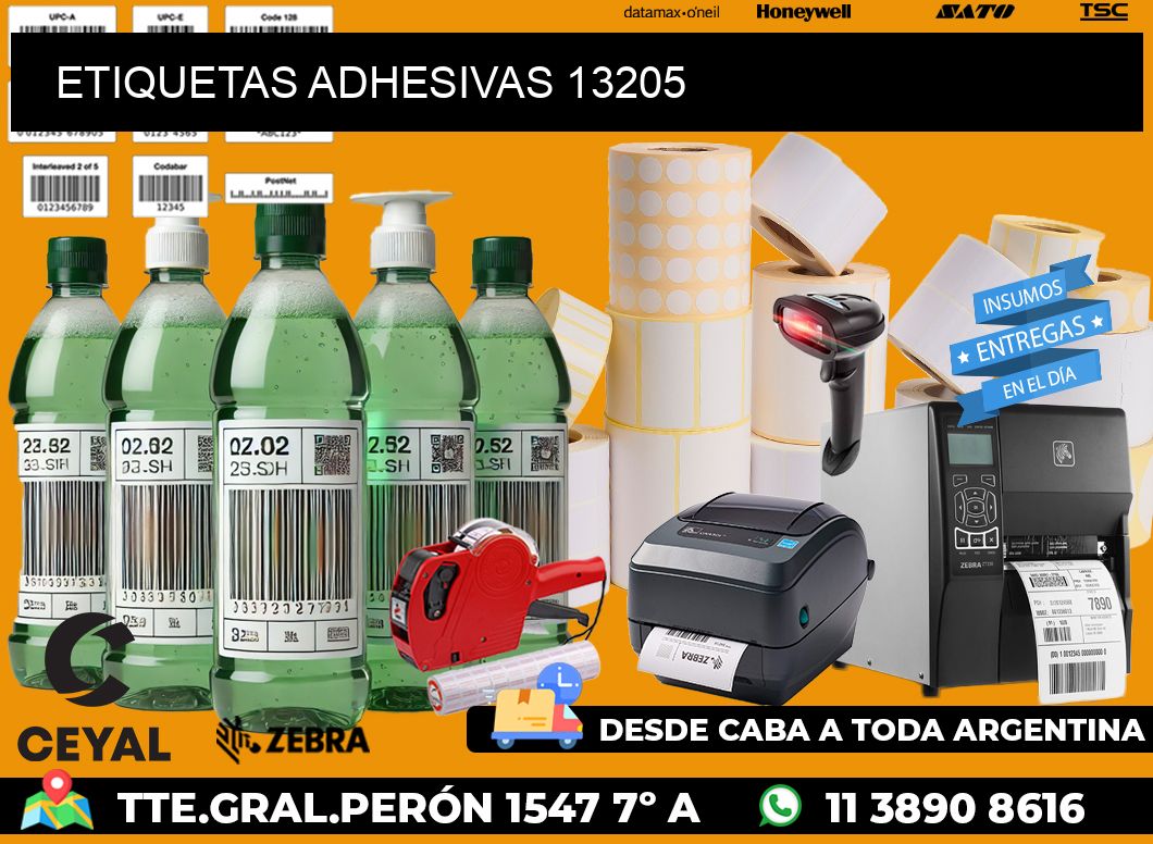 ETIQUETAS ADHESIVAS 13205