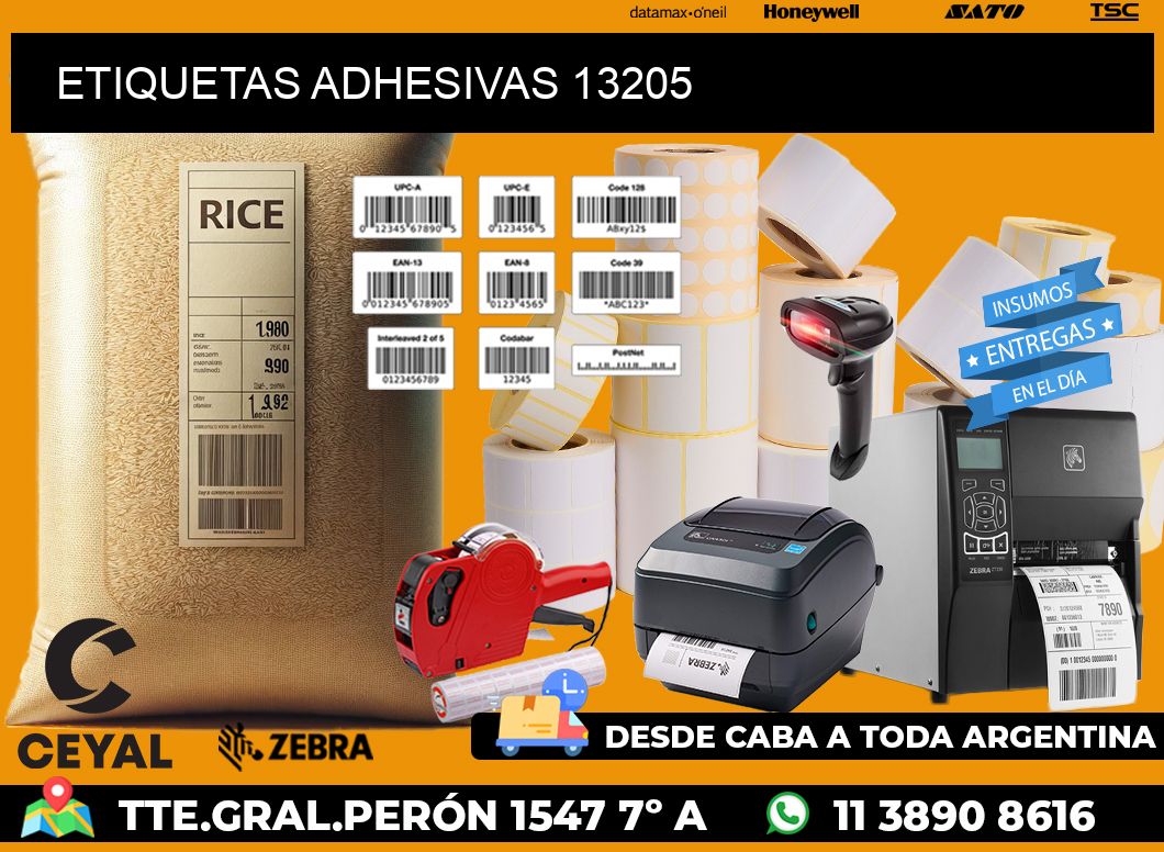 ETIQUETAS ADHESIVAS 13205
