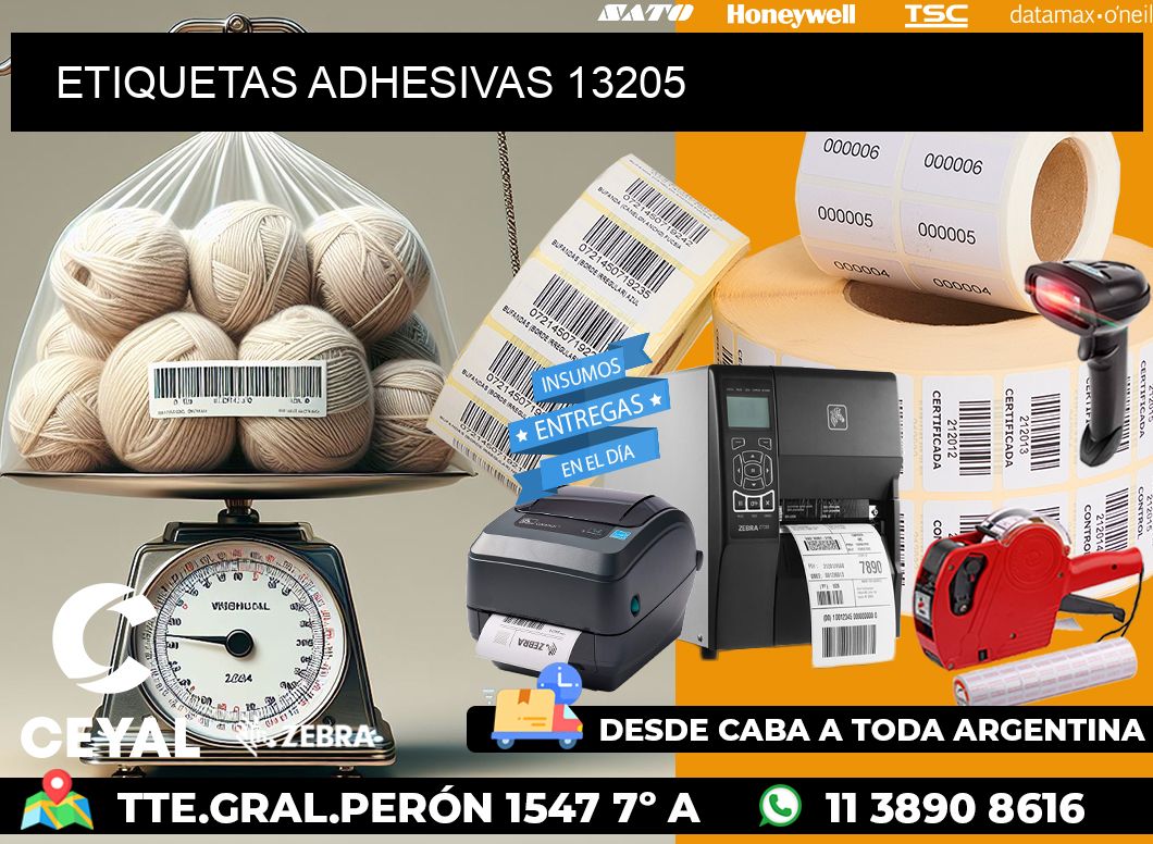 ETIQUETAS ADHESIVAS 13205