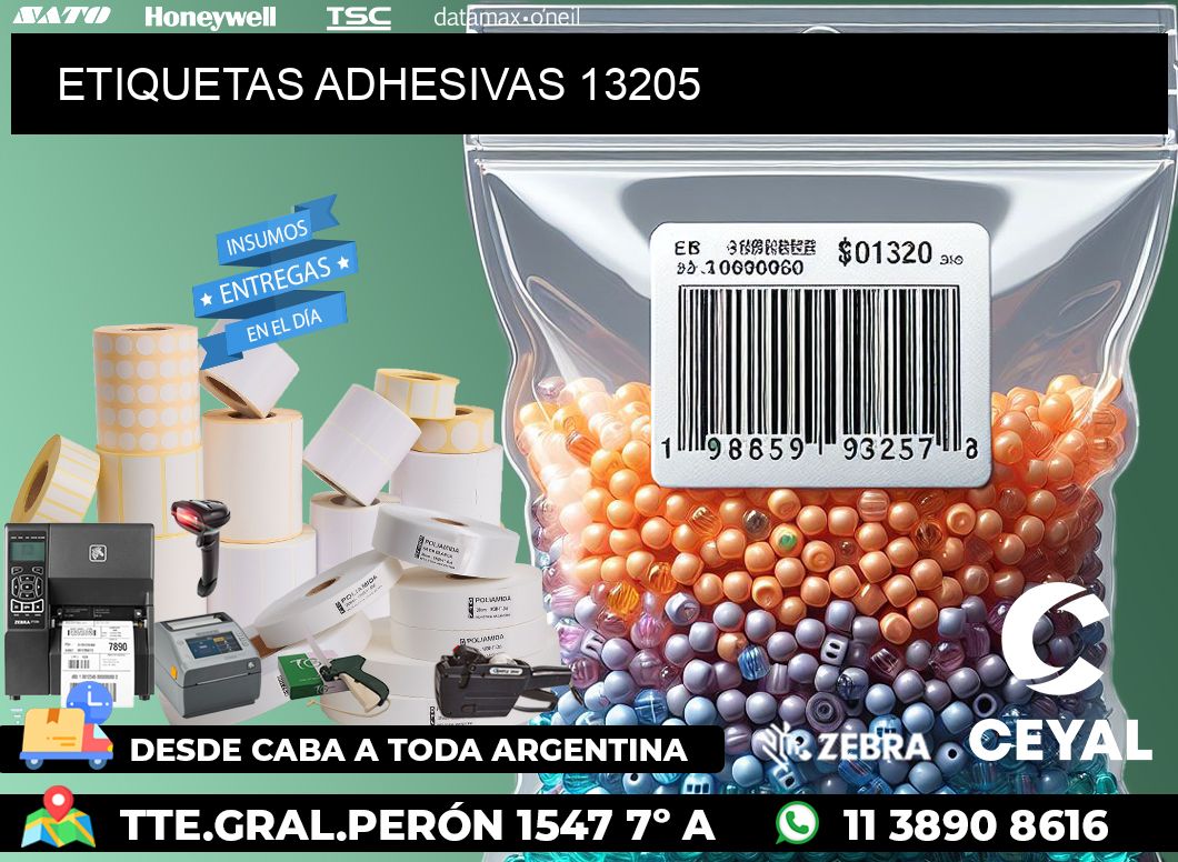 ETIQUETAS ADHESIVAS 13205