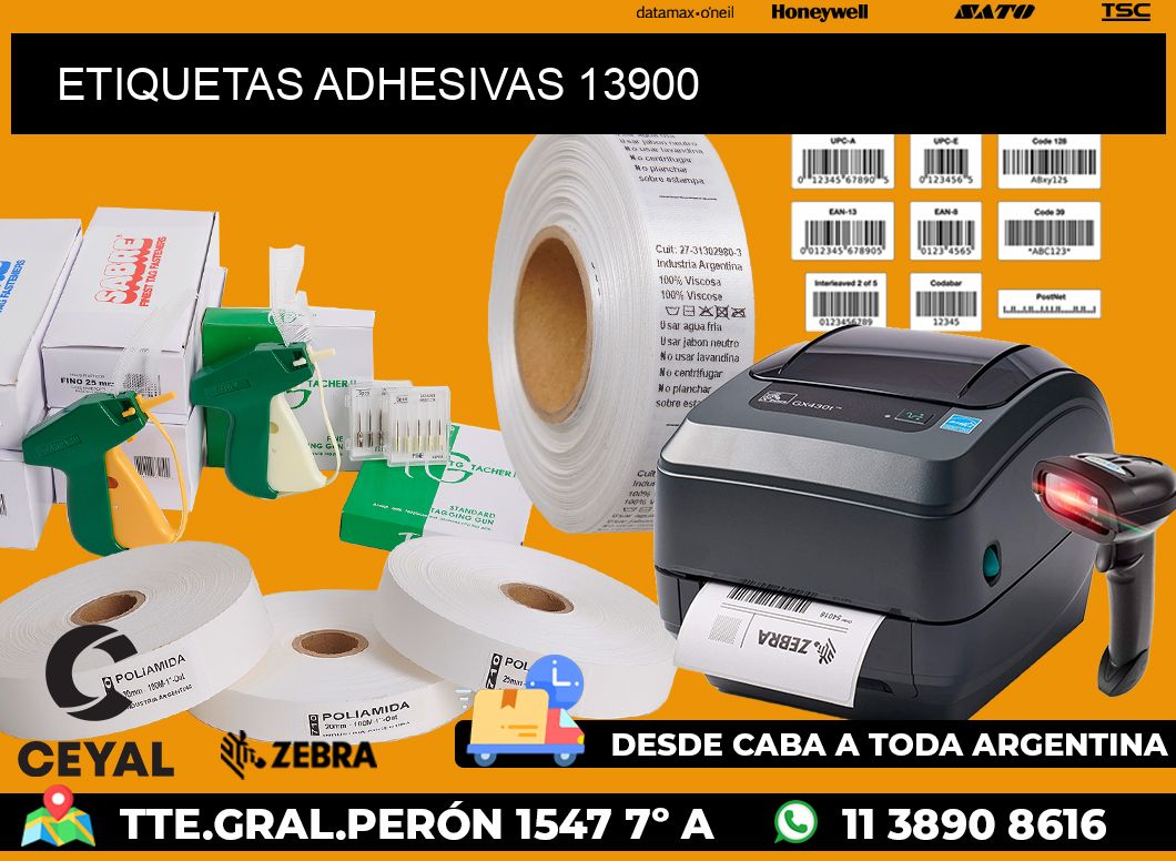 ETIQUETAS ADHESIVAS 13900