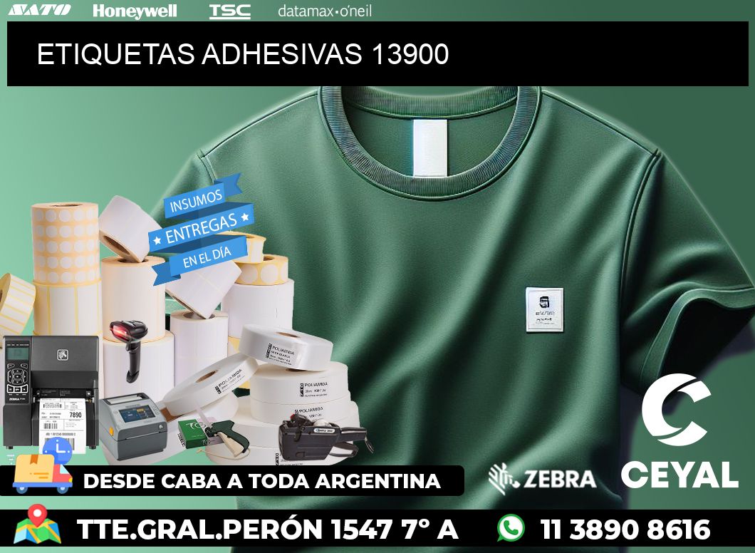 ETIQUETAS ADHESIVAS 13900