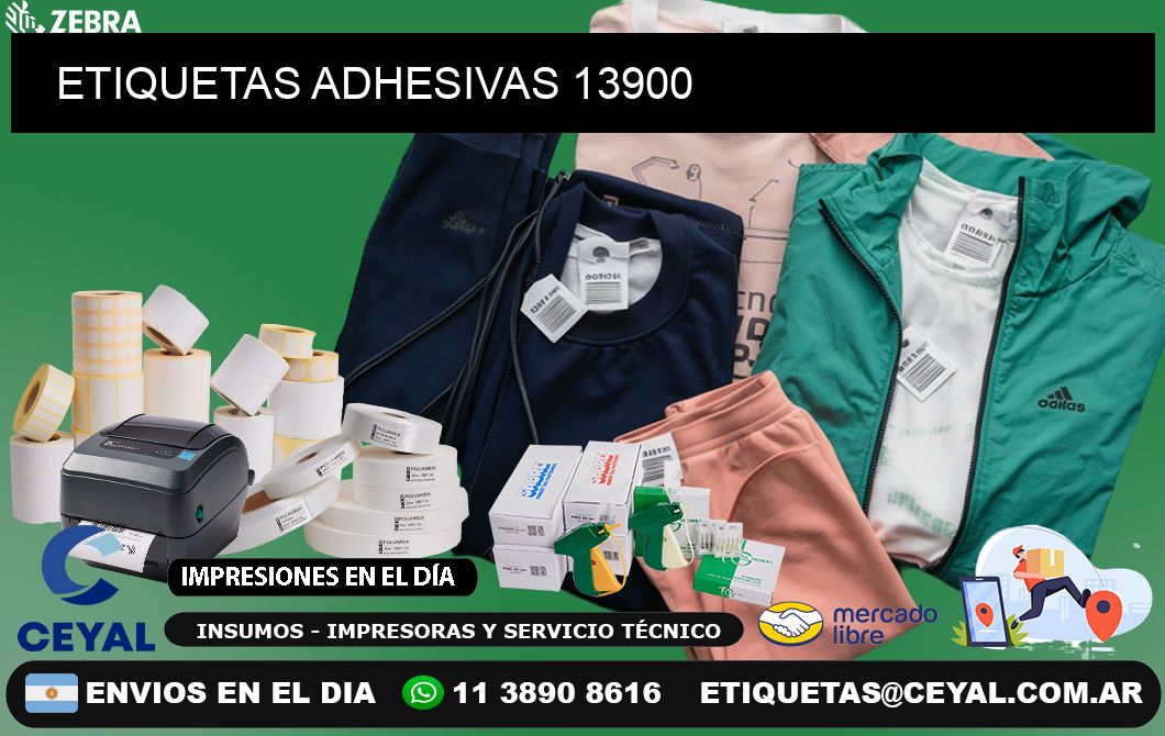 ETIQUETAS ADHESIVAS 13900