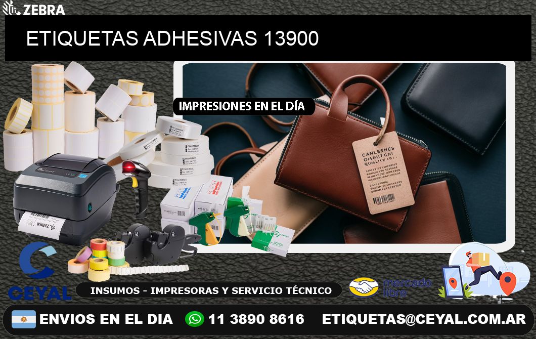 ETIQUETAS ADHESIVAS 13900