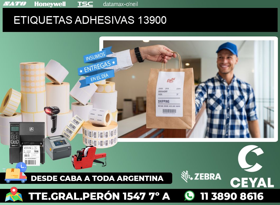 ETIQUETAS ADHESIVAS 13900