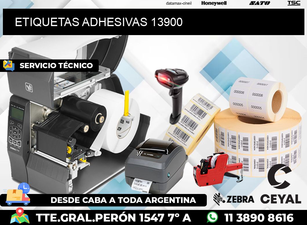 ETIQUETAS ADHESIVAS 13900