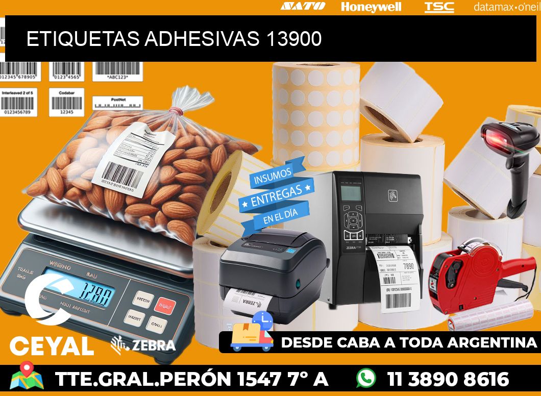 ETIQUETAS ADHESIVAS 13900