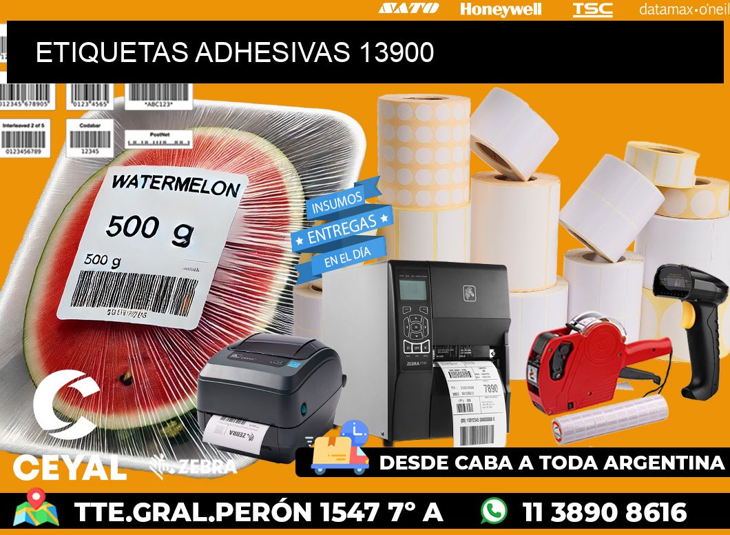 ETIQUETAS ADHESIVAS 13900