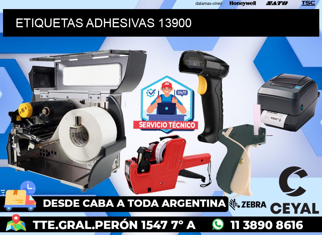 ETIQUETAS ADHESIVAS 13900