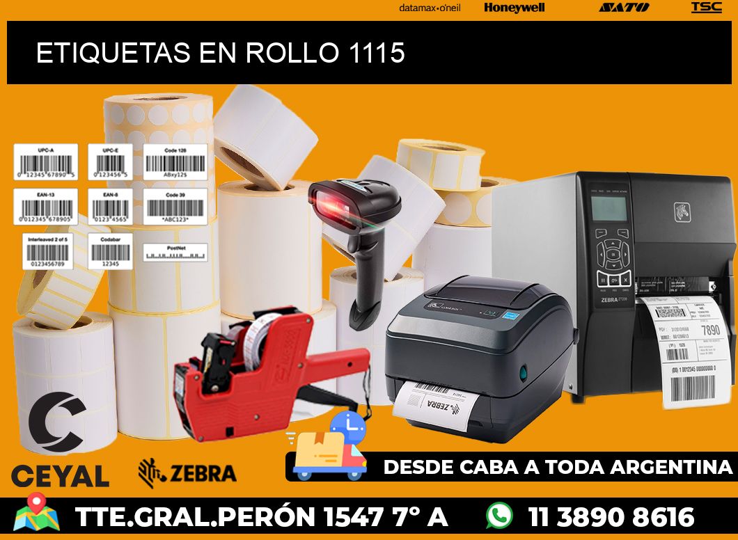 ETIQUETAS EN ROLLO 1115