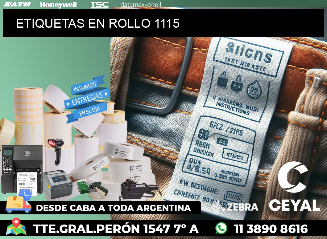 ETIQUETAS EN ROLLO 1115