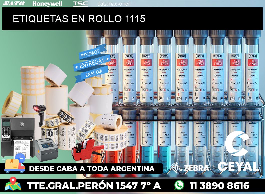 ETIQUETAS EN ROLLO 1115