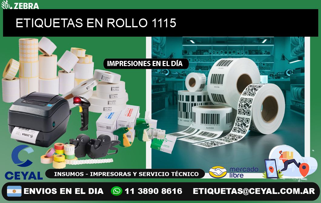 ETIQUETAS EN ROLLO 1115