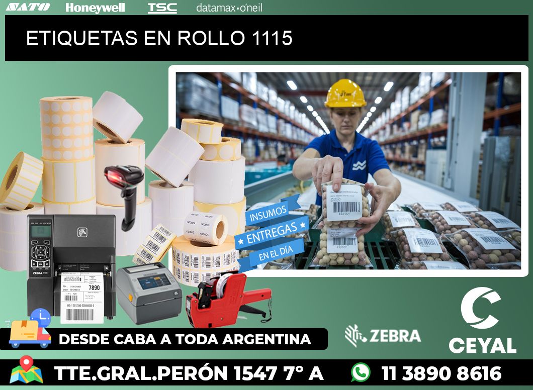 ETIQUETAS EN ROLLO 1115