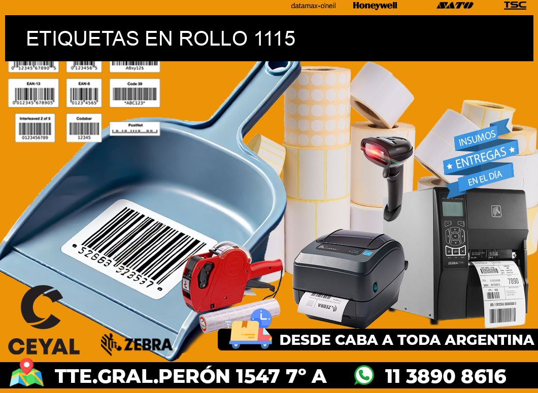 ETIQUETAS EN ROLLO 1115