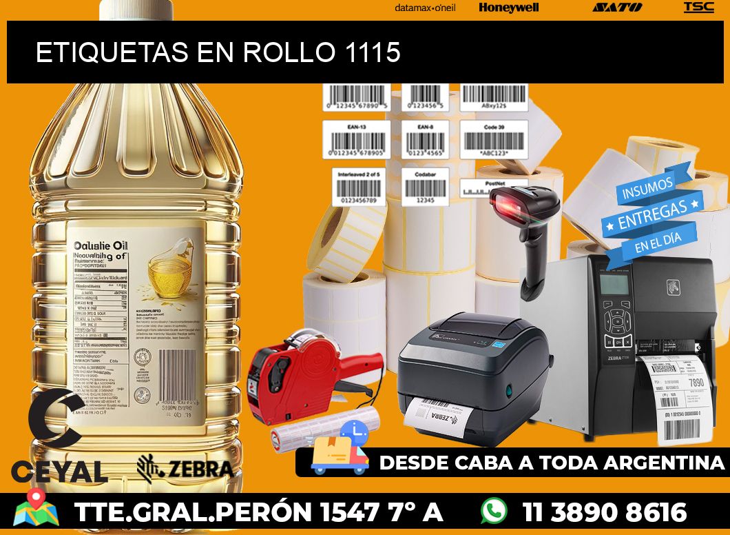 ETIQUETAS EN ROLLO 1115